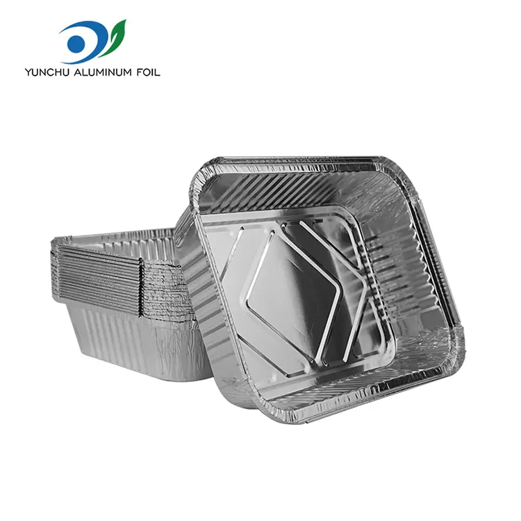Contenitori in alluminio in alluminio barbecue rettangolare