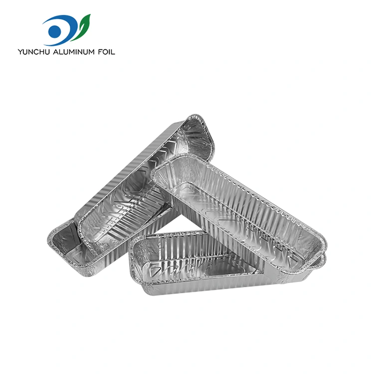 Contenitori in alluminio in argento da cottura rettangolare