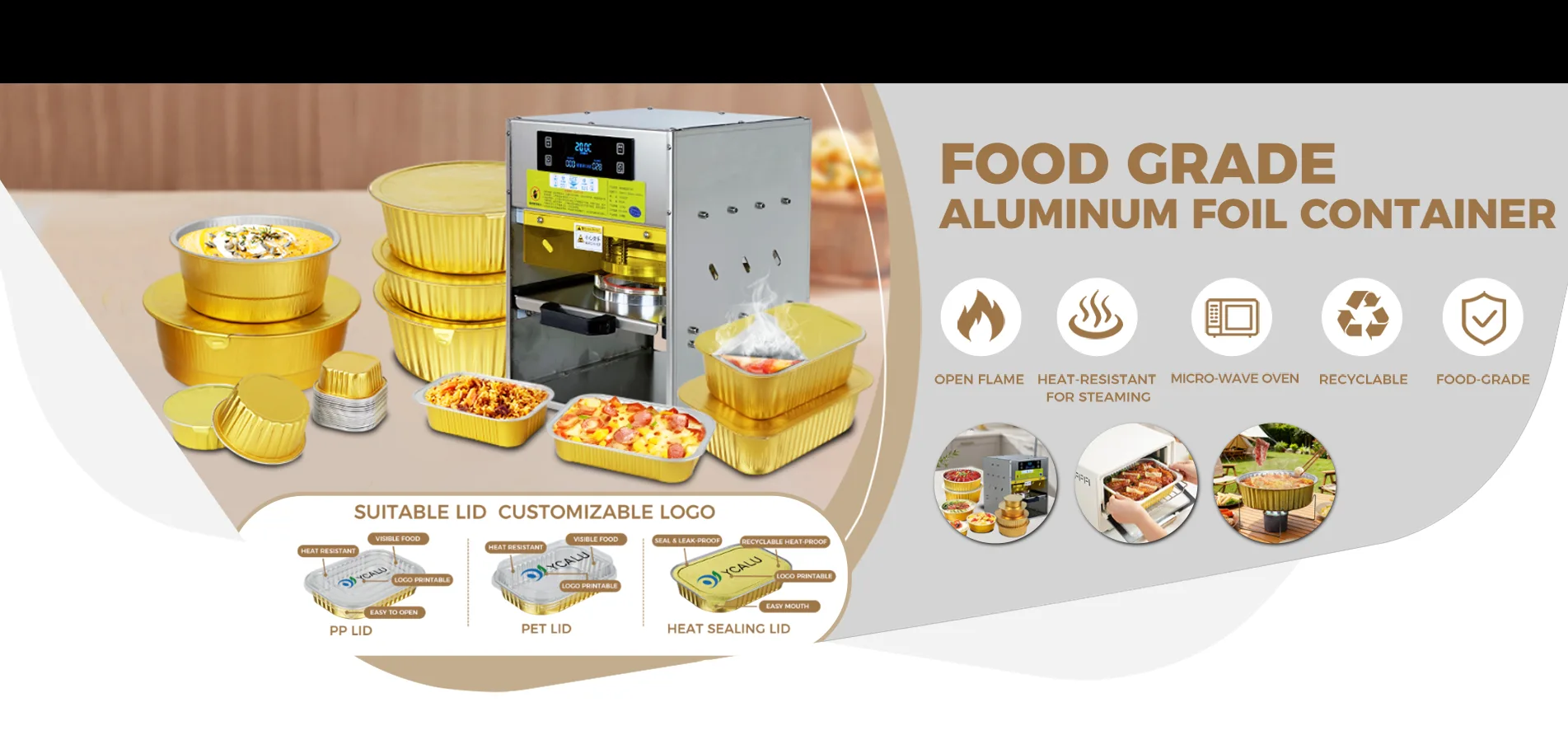 Produttore di contenitori in foglio di alluminio a pareti lisce Produttore di contenitori in foglio di alluminio a pareti lisce