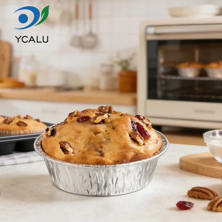 Contenitori per alimenti in foglio di alluminio argentato monouso per friggitrice ad aria