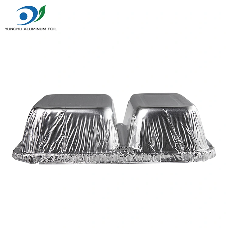 Compartimenti usa e getta Contenitori in alluminio argento in alluminio