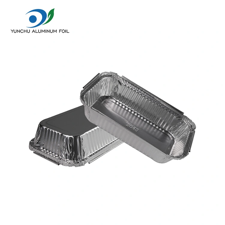Contenitori per lamina in alluminio argento di fast food usa e getta