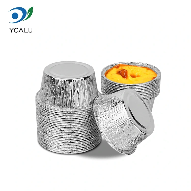 Vassoio per torta rotondo usa e getta Contenitori in foglio di alluminio argento