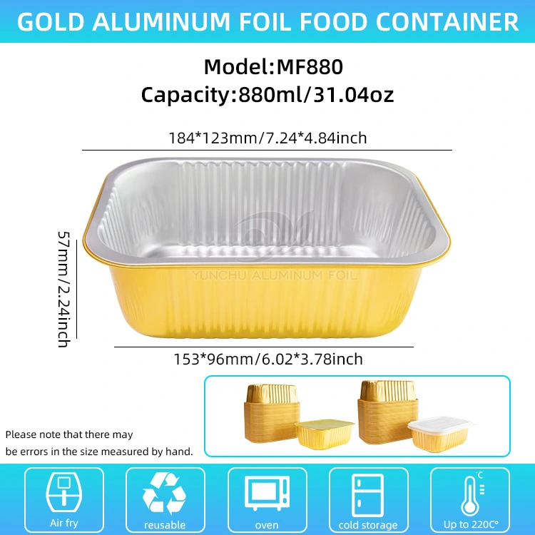 Contenitori per fogli di alluminio gradino per gratinumi usa e getta