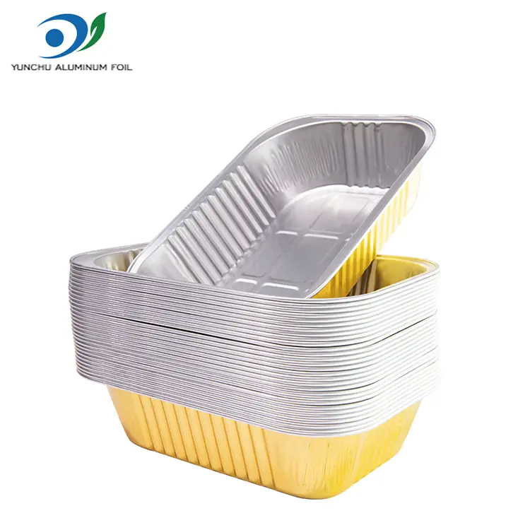 Contenitori di lamina in alluminio alimentare ad ispessibilità usa e getta Contenitori di lamina in alluminio alimentare ad ispessibilità usa e getta