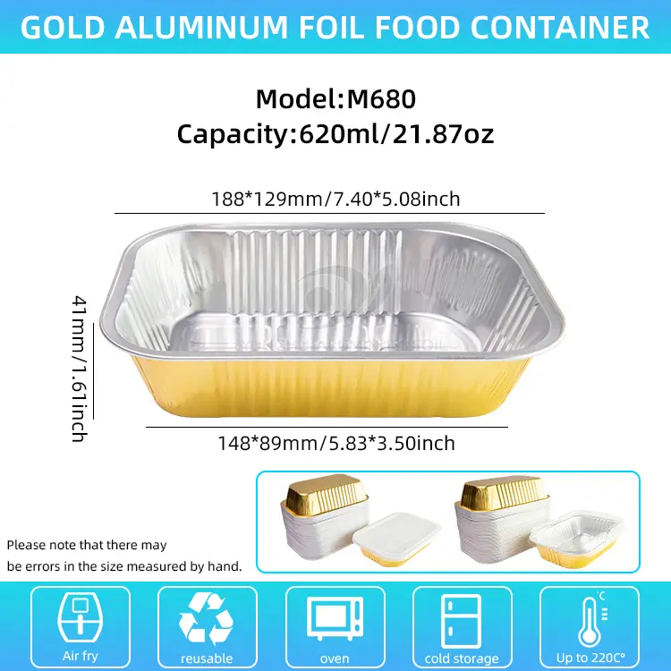 Contenitori di lamina in alluminio alimentare ad ispessibilità usa e getta