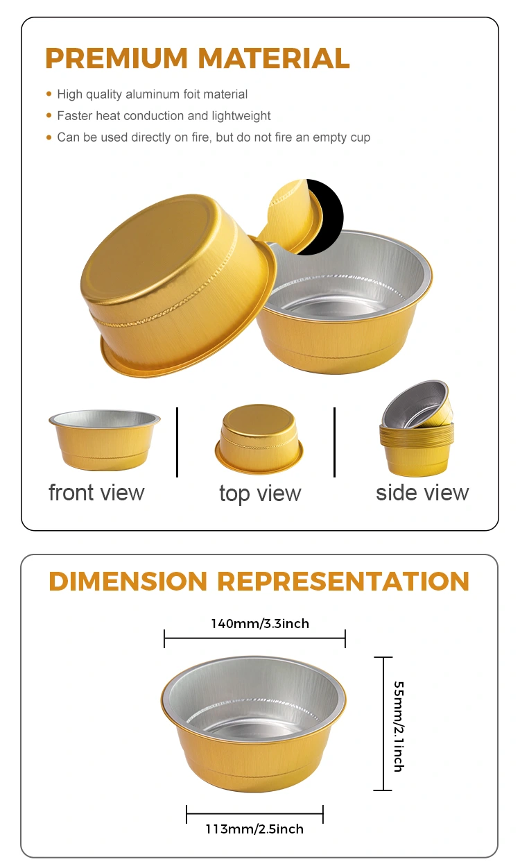 Disposable Round Aluminum Foil Containers