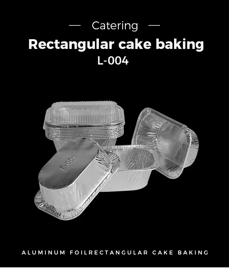 Rectangular Cake Baking Silver Aluminum Foil Containers