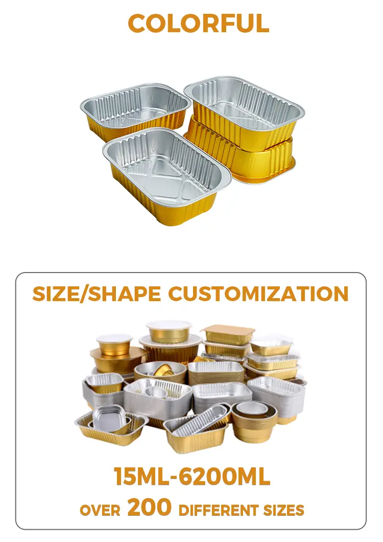 Disposable rectangular grill Aluminum Foil Containers