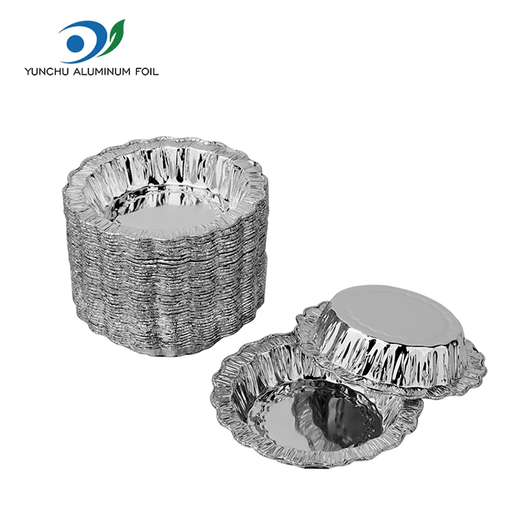 Torta da forno rotonda in pizzo Contenitori in foglio di alluminio argentato