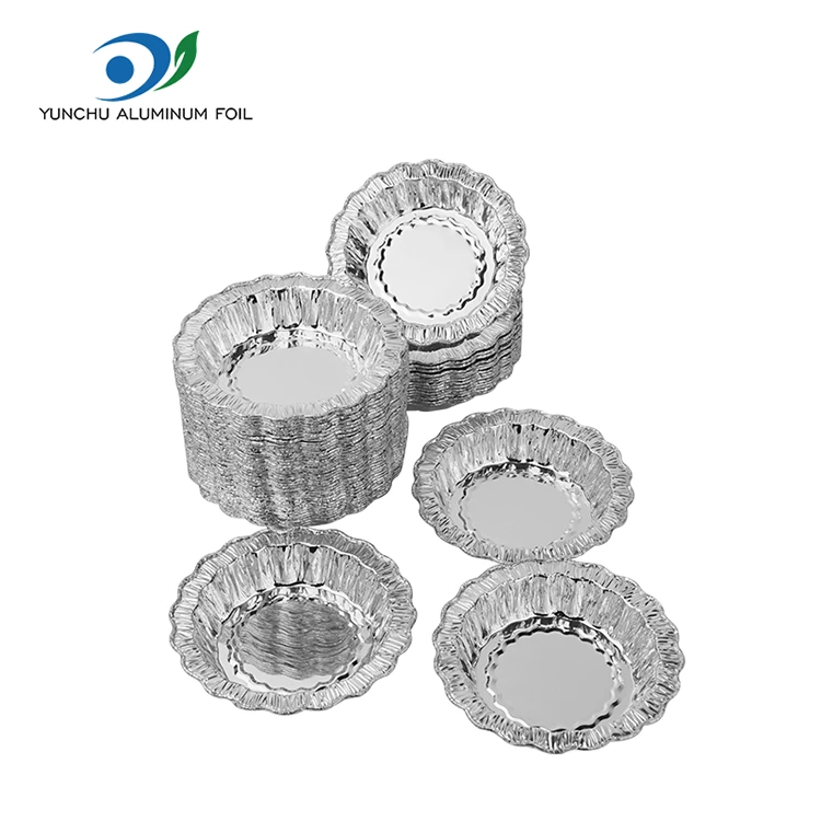 Torta da forno rotonda in pizzo Contenitori in foglio di alluminio argentato