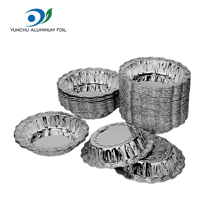 Torta da forno rotonda in pizzo Contenitori in foglio di alluminio argentato