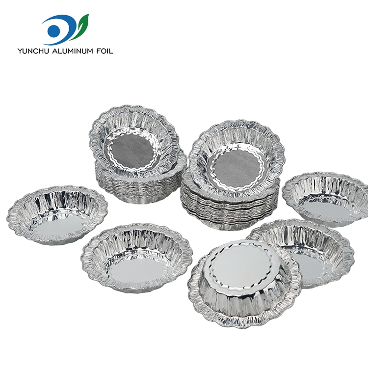 Torta da forno rotonda in pizzo Contenitori in foglio di alluminio argentato