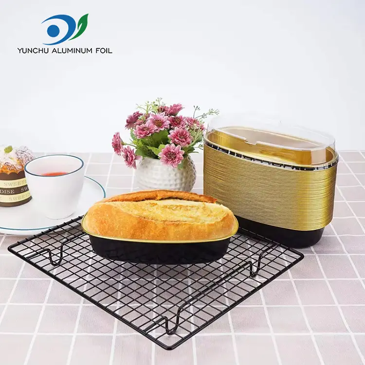 Contenitori di lamina in alluminio di colore ovale