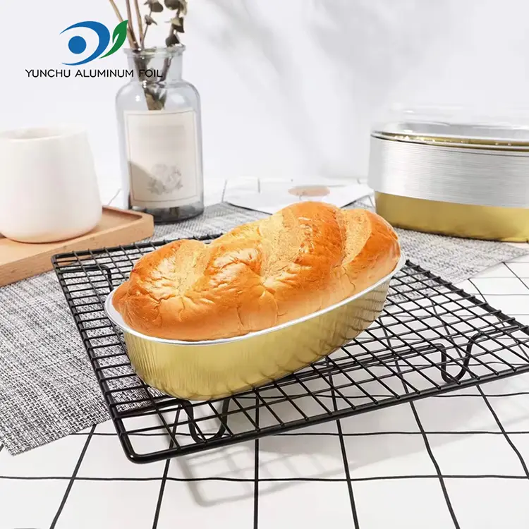 Contenitori di lamina in alluminio di colore ovale