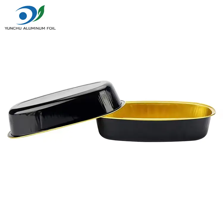 Contenitori di lamina in alluminio di colore ovale