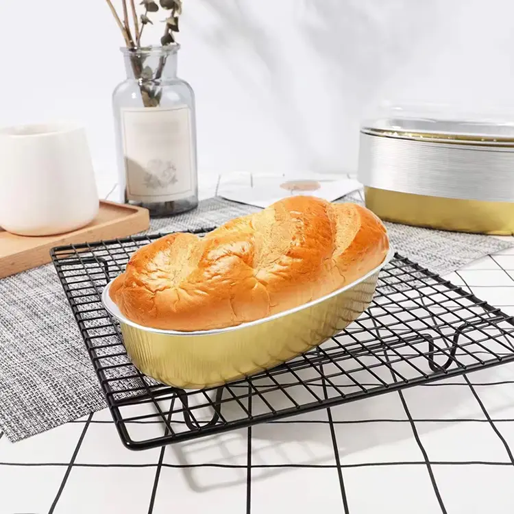 Contenitori di lamina in alluminio di colore ovale