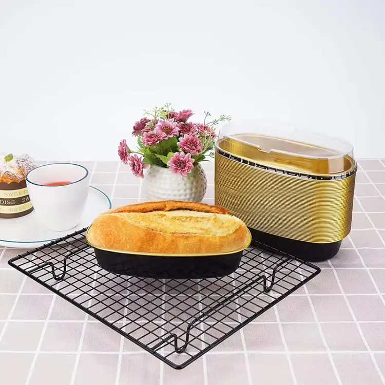 Contenitori di lamina in alluminio di colore ovale