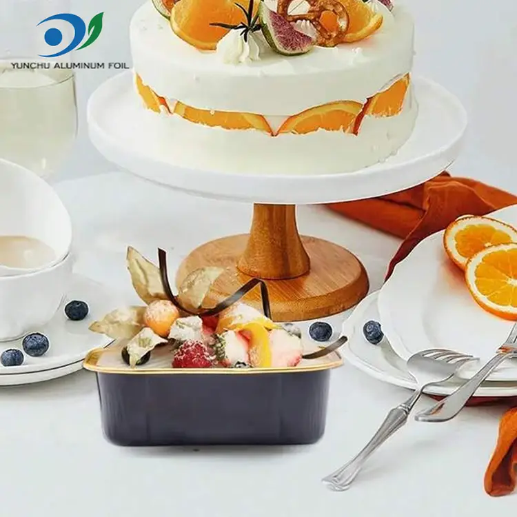 Colore cottura rettangolare Contenitori in alluminio liscio in alluminio