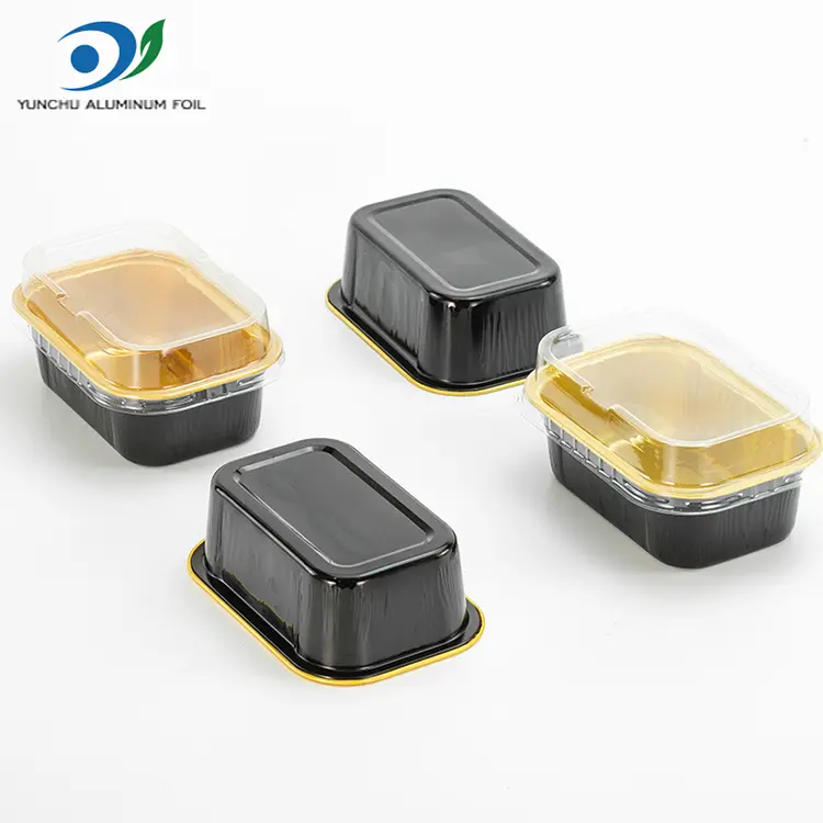 Colore cottura rettangolare Contenitori in alluminio liscio in alluminio