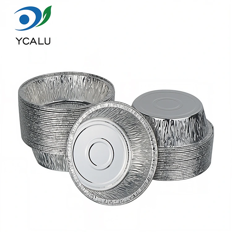 Contenitori per alimenti in foglio di alluminio argentato monouso per friggitrice ad aria per barbecue