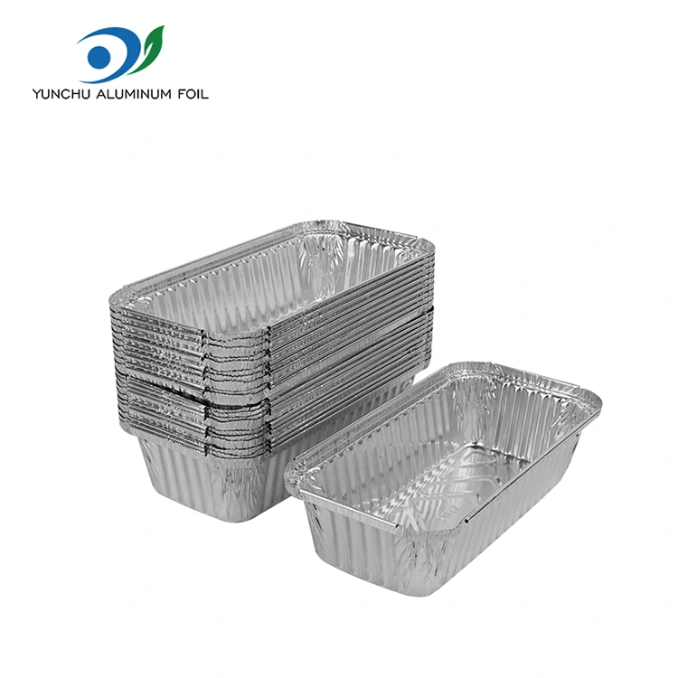 Contenitori in alluminio d'argento addensato barbecue rettangolare