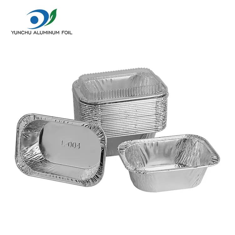 Contenitori di lamina in alluminio in alluminio da cottura della torta rettangolare Contenitori di lamina in alluminio in alluminio da cottura della torta rettangolare