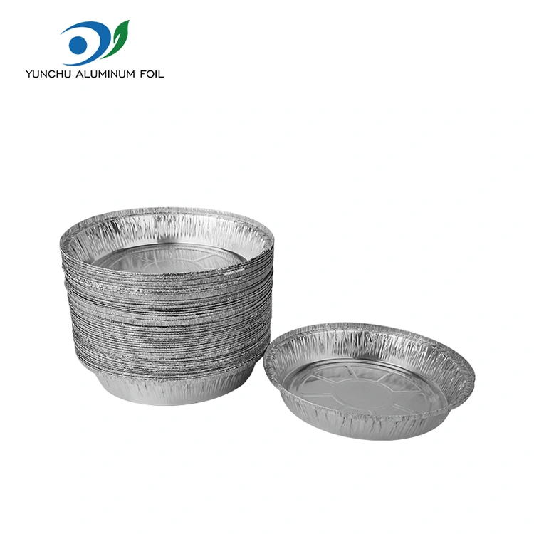 Contenitori in alluminio in alluminio in forno argento.