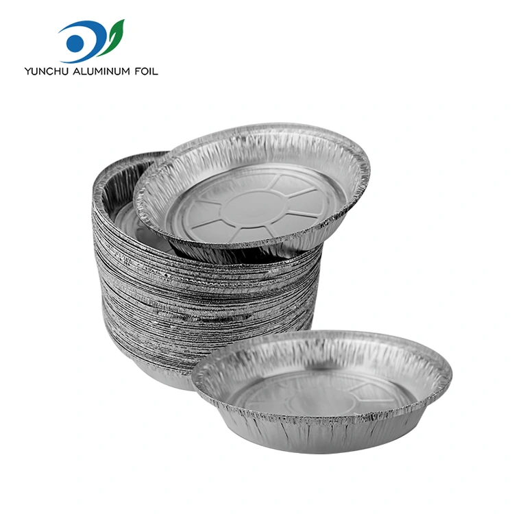 Contenitori in alluminio in alluminio in forno argento.