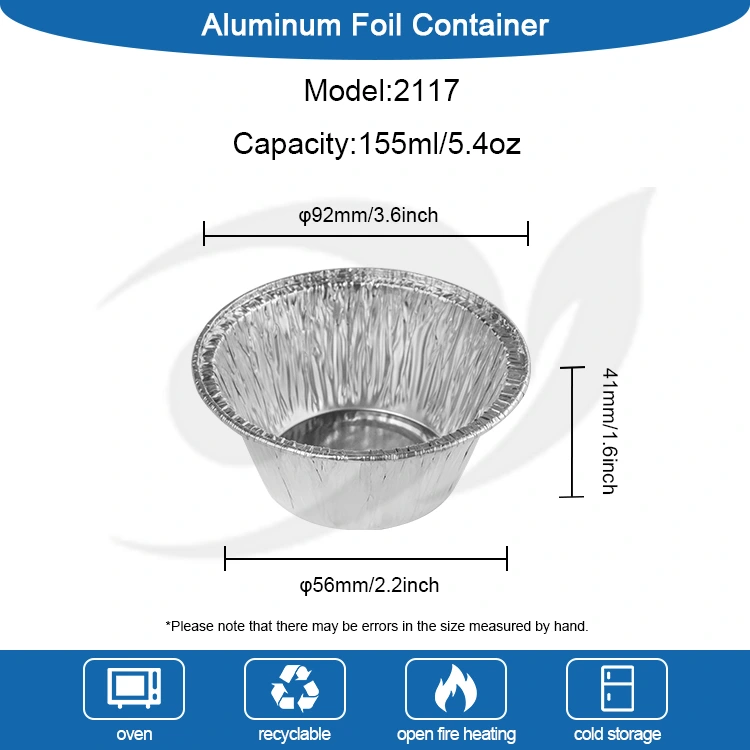 Contenitore alimentare in alluminio in alluminio in alluminio.