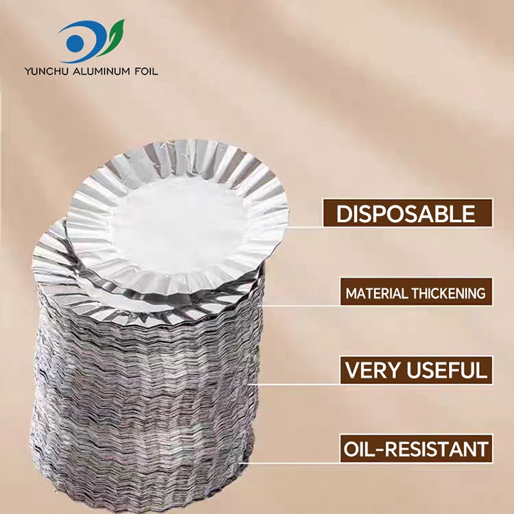 Tortiera rotonda con contenitore per alimenti in foglio di alluminio argentato