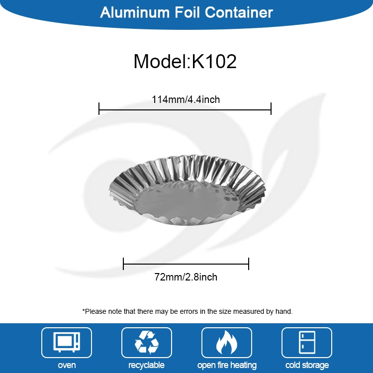 Tortiera rotonda con contenitore per alimenti in foglio di alluminio argentato