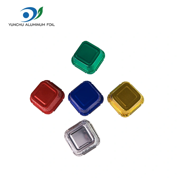 Contenitori in alluminio in alluminio forno di cottura quadrata