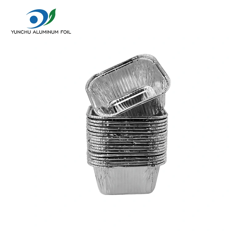 Tela da formato quadrato friggitore aria contenitori in alluminio in alluminio