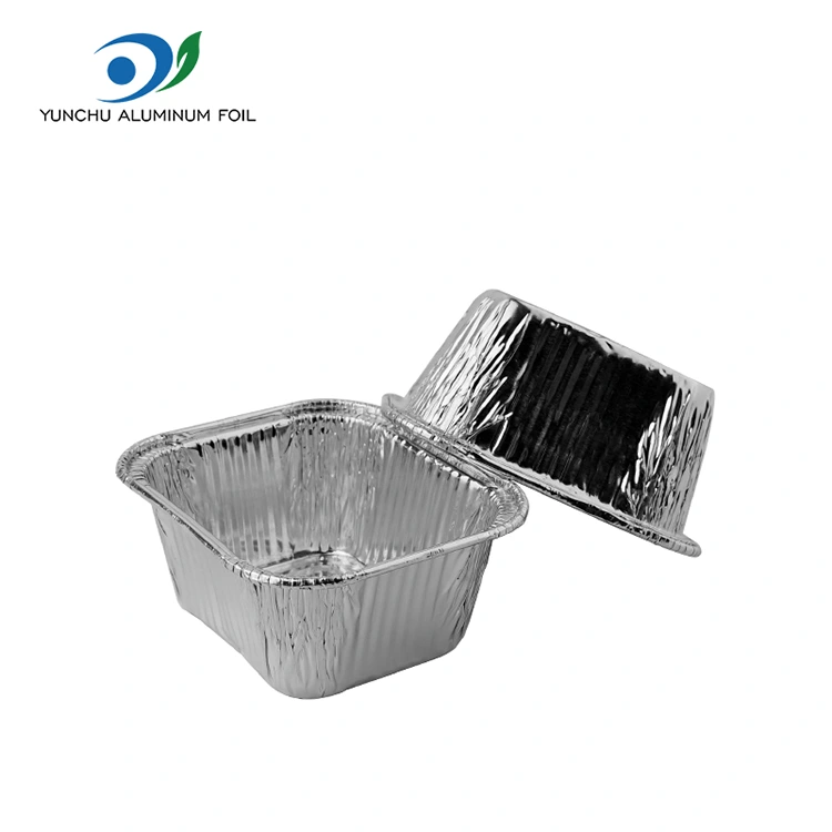 Tela da formato quadrato friggitore aria contenitori in alluminio in alluminio