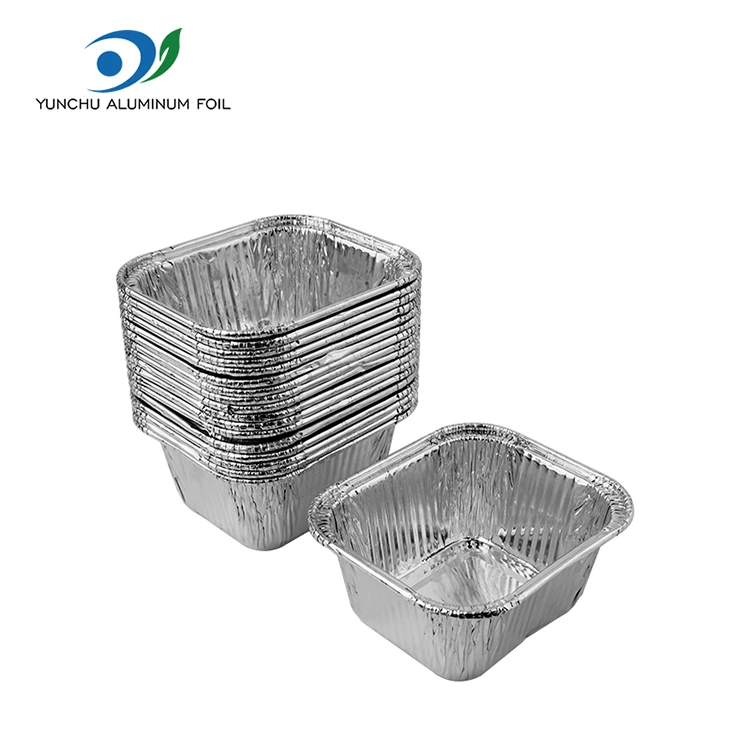 Tela da formato quadrato friggitore aria contenitori in alluminio in alluminio