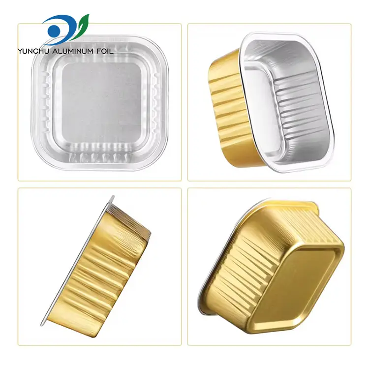Cottura quadrata di contenitori in alluminio in alluminio