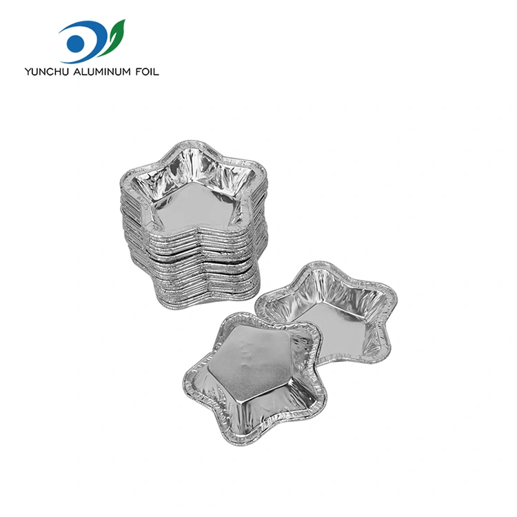 Pirottini per crostata in foglio di alluminio a forma di stella per cuocere contenitori per alimenti in foglio di alluminio